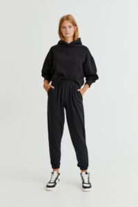 Basic Colored Sweatpants With Elastic Hems